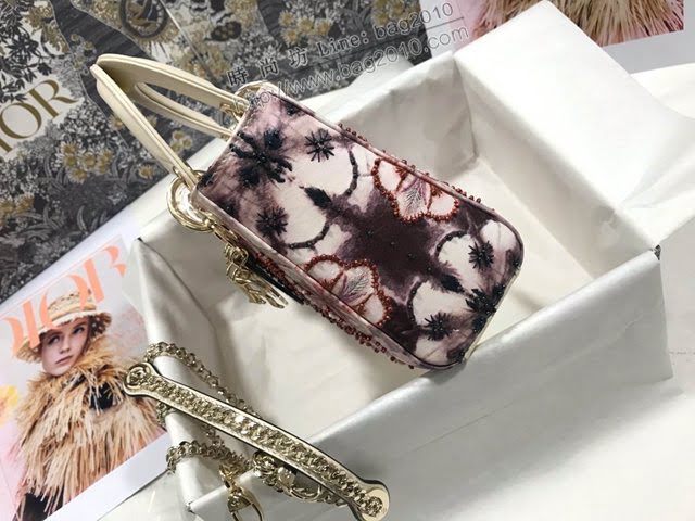 Dior女包 迪奧Lady Dior三格刺繡萬花筒手袋 Dior手提肩背斜挎包  dfk1799